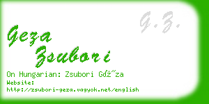 geza zsubori business card